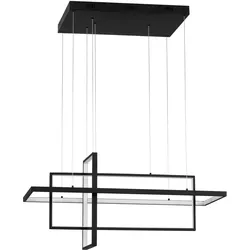 Nova Luce, Pendelleuchte, CLEA LED Pendelleuchte Schwarz 59W Steuerbare Lichtfarbe 80x38x120cm dimmbar 9756719