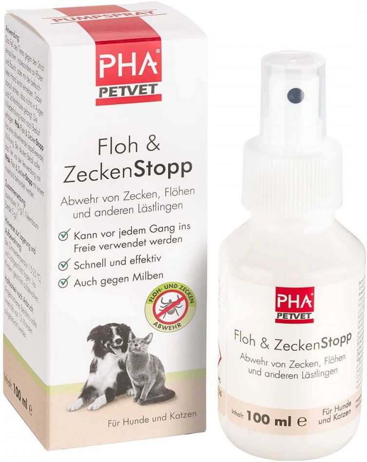 Pha Floh & Zeckenstopp Pumpspray für Hunde /Katzen 100ml