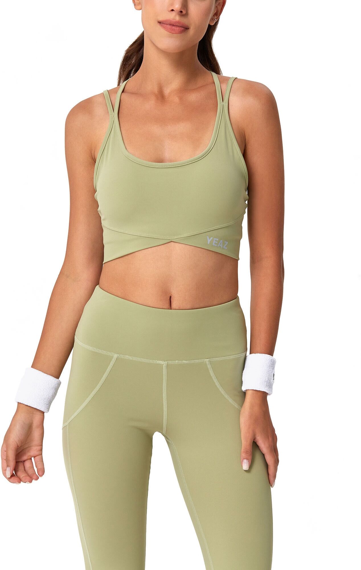 Sportanzug YEAZ "Set CLASSY", Damen, Gr. S, grün, Obermaterial: 75% Nylon NY. 25% Elasthan EL., Sportanzüge Sportanzug