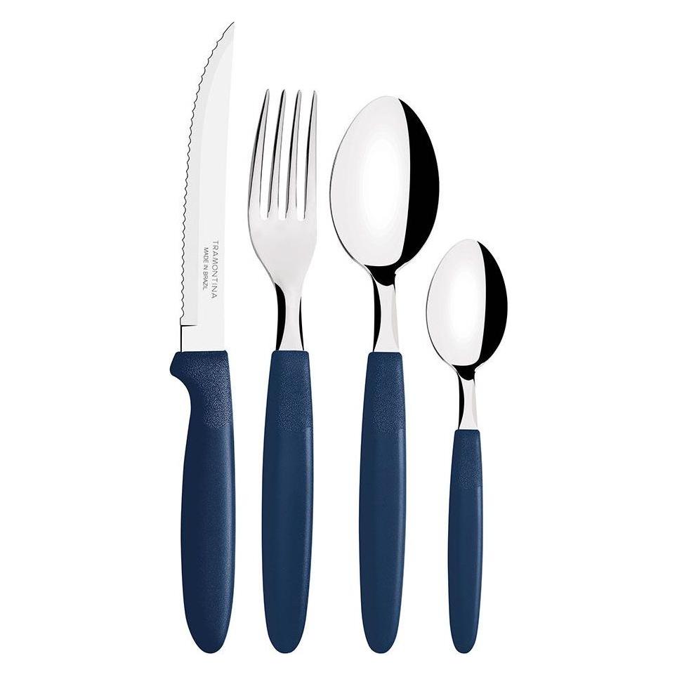 Tramontina 25-piece ipanema cutlery set with blue handle (25 Stk., Besteck Set) (61149815)