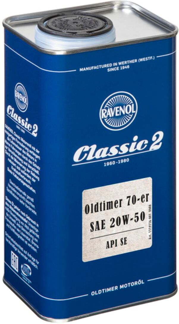 Motoröl RAVENOL 1119116 OLDTIMER 70S 20W50 1L