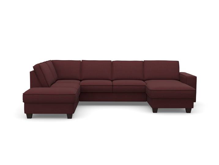 Wohnlandschaft, Luxus-Microfaser, Chianti, 309×213 cm, Mit Ottomane Links & Bettkasten, Klassisch, Home-affaire
