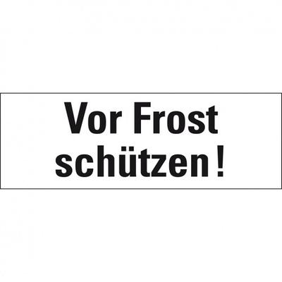 Aufkleber I Hinweisetikett Vor Frost schützen!, weiß, Haftpapier, permanent, 147x50mm, 250/Rolle