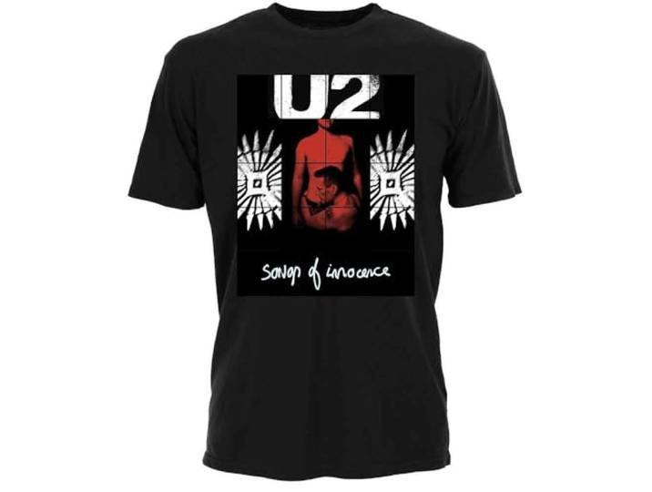 U2 Unisex T-Shirt: Songs of Innocence Rood Shade (Zwart) XXL