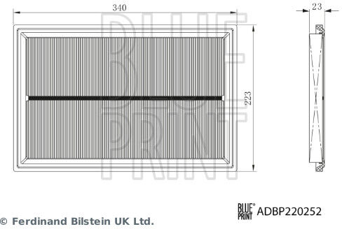 Blue Print Luftfilter Adbp220252 Filtereinsatz 23mm Für Wey