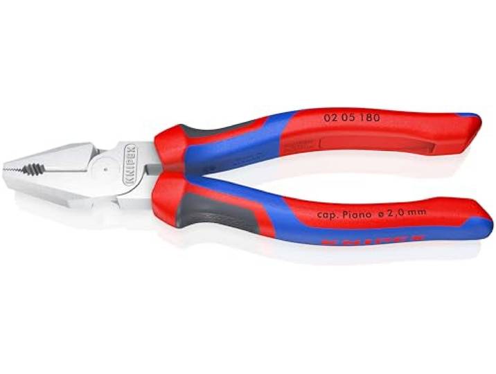 KNIPEX Kracht-Kombitang verchroomd met comfortgrepen 180 mm, 02 05 180