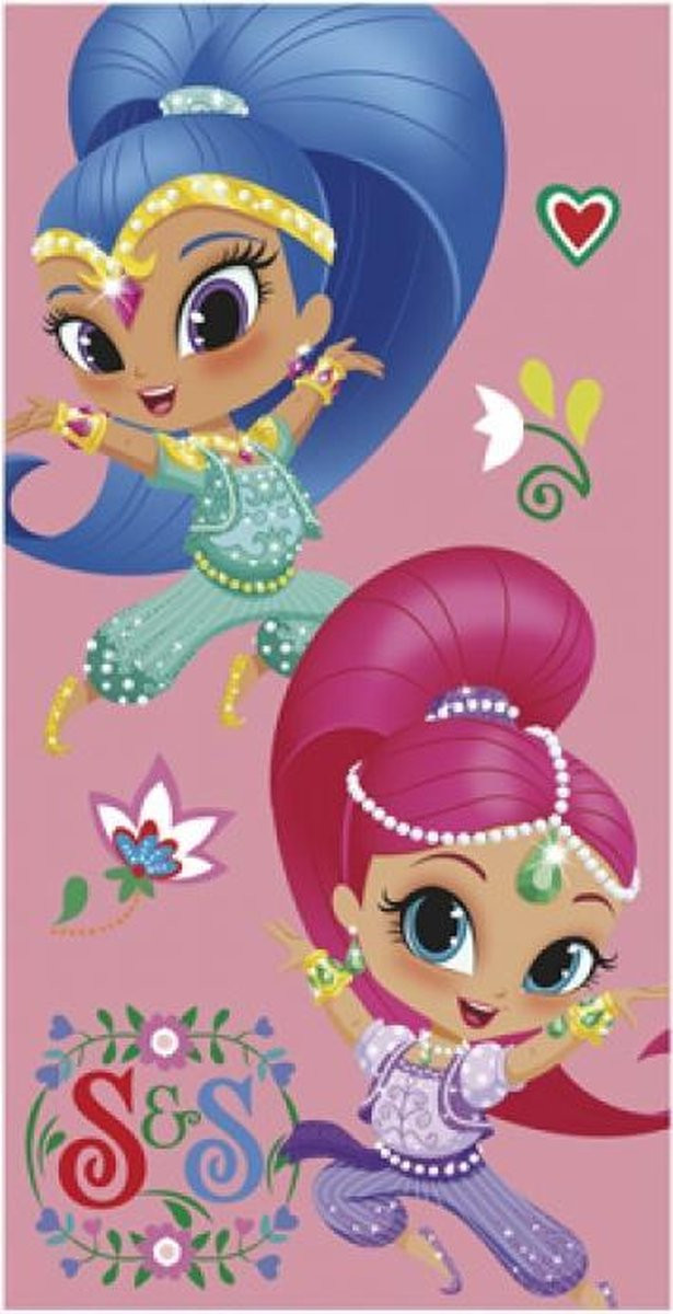 Nickelodeon Shimmer and Shine strandlaken voor volwassenen, 70 x 140 cm