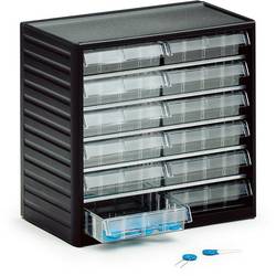 Treston Kleinteilemagazin 292-2 , inklusive 12 glasklaren Schubladen L-02, BxTxH 310x180x290 mm 292-3
