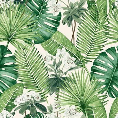 Veer Decor Island Eden Blue Peel & Stick Wallpaper