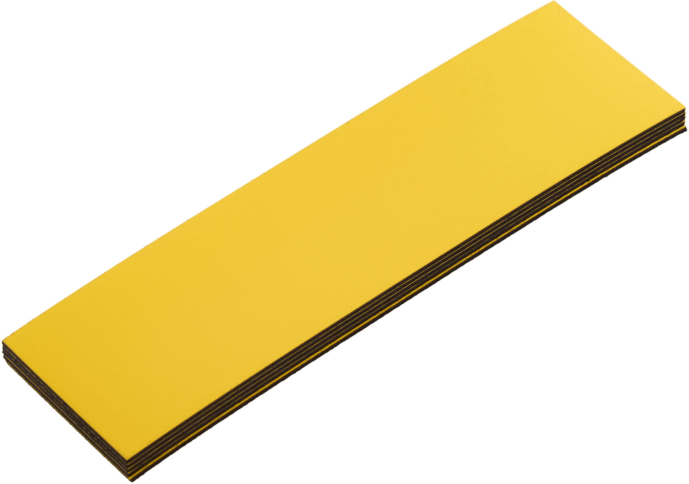 SPRINTIS 100 Unités - Étiquettes magnétiques inscriptibles jaune   30 x 100 mm, ferrite, PVC