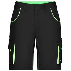Funktionelle kurze Hose "JN872" - 44 - black/lime-green