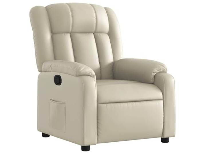 Heofavd Relaxsessel Manuell Fernsehsessel Liegesessel Kunstleder Creme
