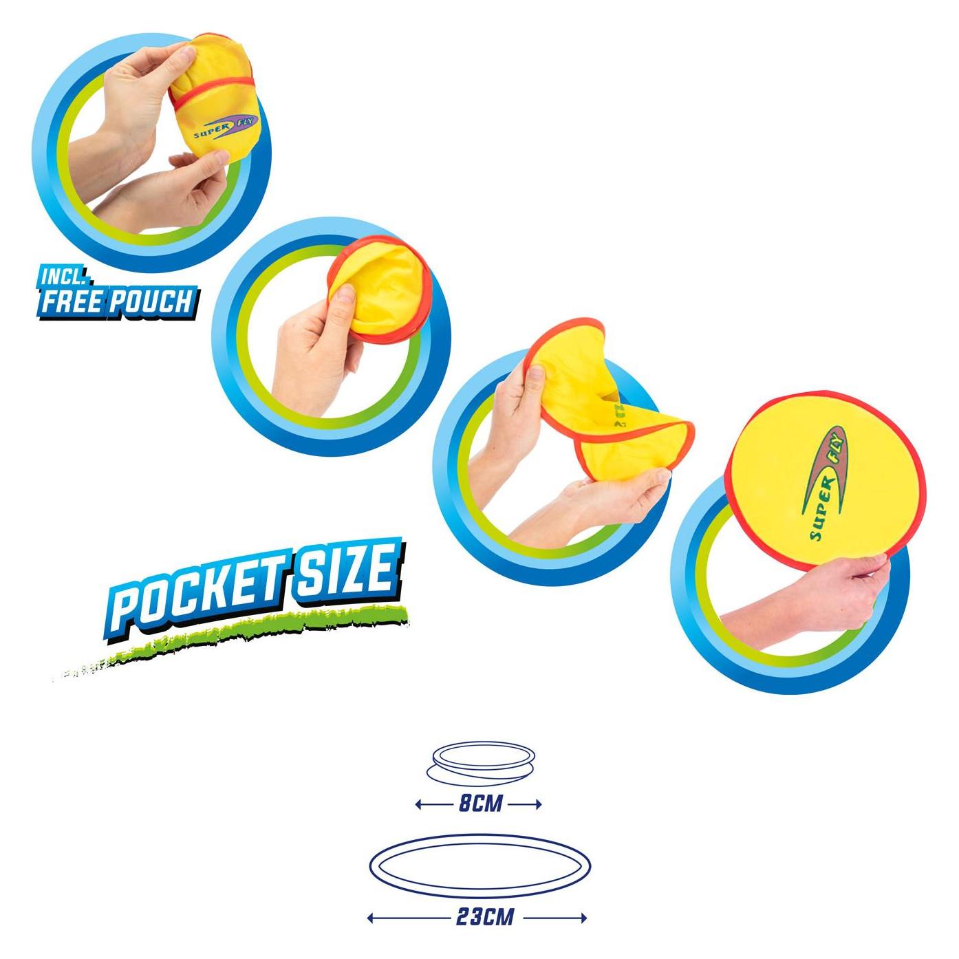 Toi-Toys Luftfaltbarer Taschen-Frisbee mit Etui (62361A)