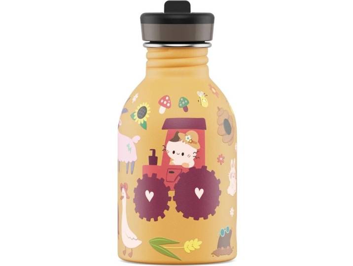 Trinkflasche 24 Bottles H 13.7 m Farm FriendsBraun Edelstahl 250 ml Spülmaschinenfest - Trinkflasche