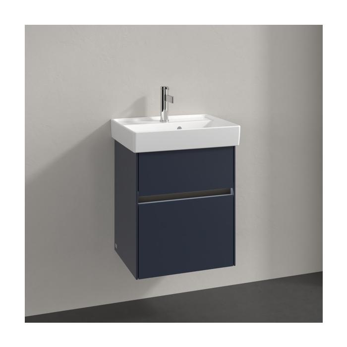 Villeroy und Boch Collaro Waschtischunterschrank C006B0VQ 46x54,6x37,4cm, Waschbecken mittig, LED-Beleuchtung, marine blue
