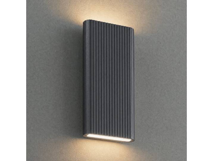Raija LED-Außenwandlampe, anthrazit, 40 cm, CCT - Lucande - Modern - Aluminium - Eckig