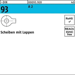 Unterlegscheibe DIN 93 Lappen 37 A 2 1 Stück