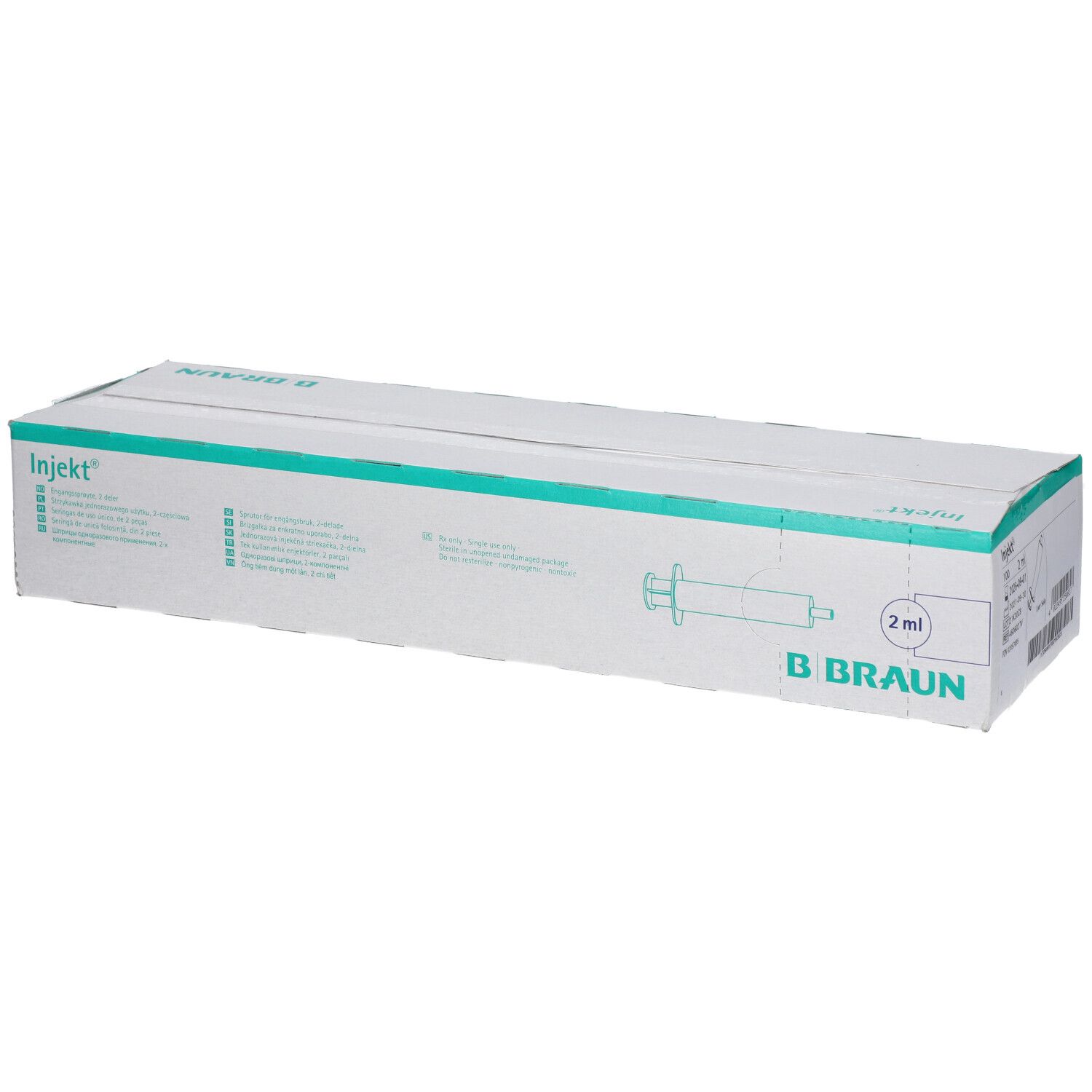 Injekt Solo Spritze 2 ml Luer zentrisch PVC-frei 100x2 Spritzen