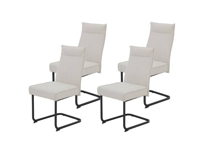 4er-Set XL-Schwingstuhl - beige - Webstoff