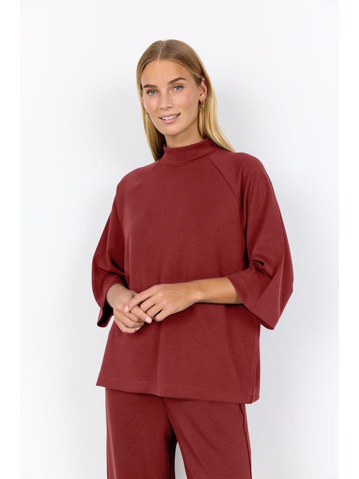 soyaconcept Longsleeve "Banu" in Rotbraun - XXL