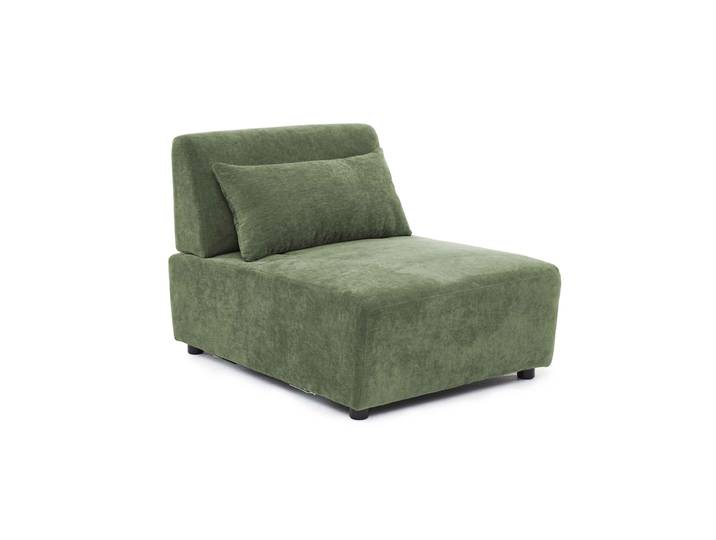 Oviala - Fauteuil en tissu pour canapé modulable avec coussin dossier ajustable