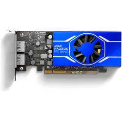 AMD RADEON PRO W6400 4GB (4 GB, GDDR6), Grafikkarte, Schwarz, Blau