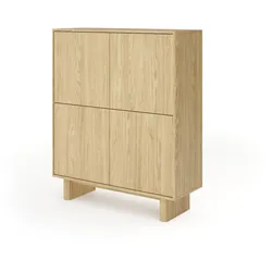 KOMMODE TRAVE 103,5/124,2/38,1cm mit Schubladen 2 Türen Eichefarben