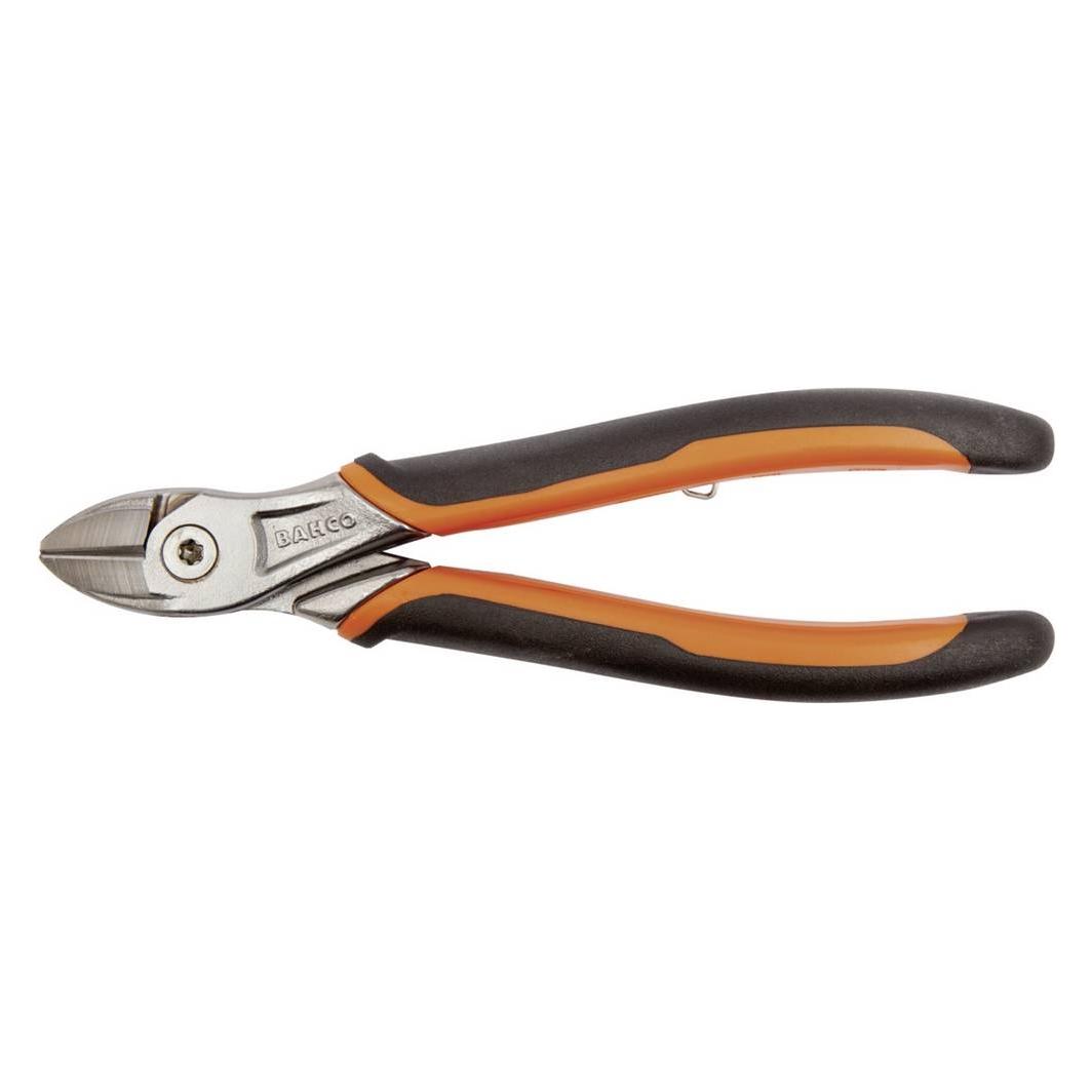 Bahco ERGO Seitenschneider mit selbstöffnendem Zwei-Komponenten-Griff, vernickelt und verchromt, 160 mm (160 mm) (2101GC-160IP)