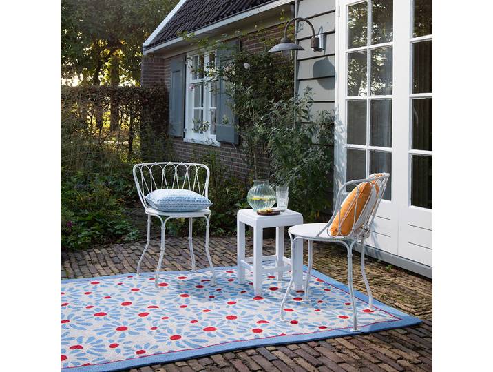 Hochwertiger In-/Outdoor Designer Teppich „Thorncliff“, verschiedene Grössen Blau, Beige, Rot LAURA ASHLEY