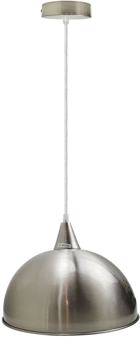 Breakwater Bay Grinnell 1 - Light Satin Nickel Dome Pendant Satin Nickel 118cm H X 30cm W X 30cm D