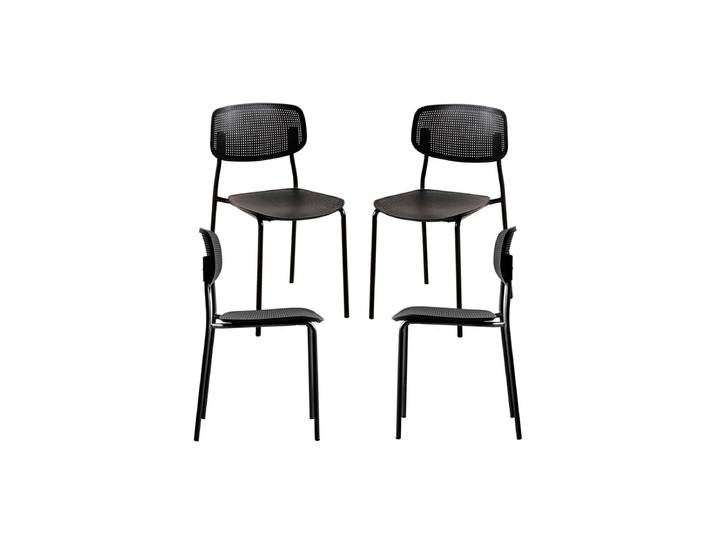4er Set Piki Stühle - Schwarz