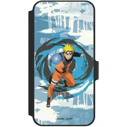 Nivocase Klapphülle für Samsung Galaxy A15 5G Handyhülle aus Kunst Leder NIVOflip schwarz Manga Naruto (Samsung Galaxy A15 5G), Smartphone Hülle, Schwarz