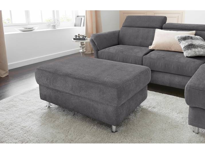 Hocker SIT & MORE Avignon , grau, B:102cm H:45cm T:67cm, Struktur (100% Polyester);Flachgewebe (90% Polyester, 10% Polyamid);Luxus-Microfaser (100% Polyester), Hocker, Hocker