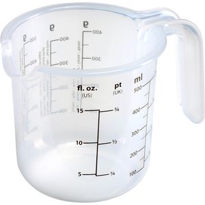 Tescoma Messbecher DELICIA 630406, aus Kunststoff, mit ml /Liter und Gramm Skala, 0,5 Liter
