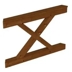 Skan Holz Brüstung Andreaskreuz-Größe 1 nussbaum