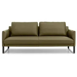 Segmüller Werkstätten Sofa Silenzio02 Leder Grün Olive