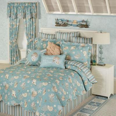 Touch of Class Seabreeze Quilt Set Aqua, Full / Double, Aqua