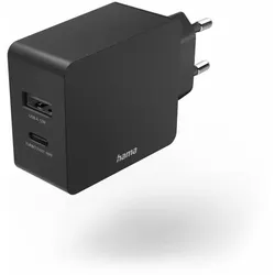 HAMA Ladegerät, USB-C (PD/QC) + USB-A, 30 Watt