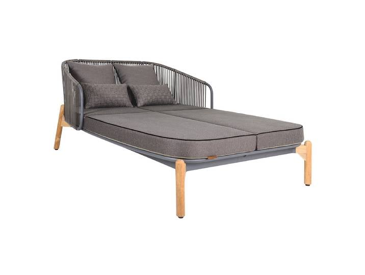 Zebra Pollux Lounge Daybed, Teak gebürstet, Aluminium graphite