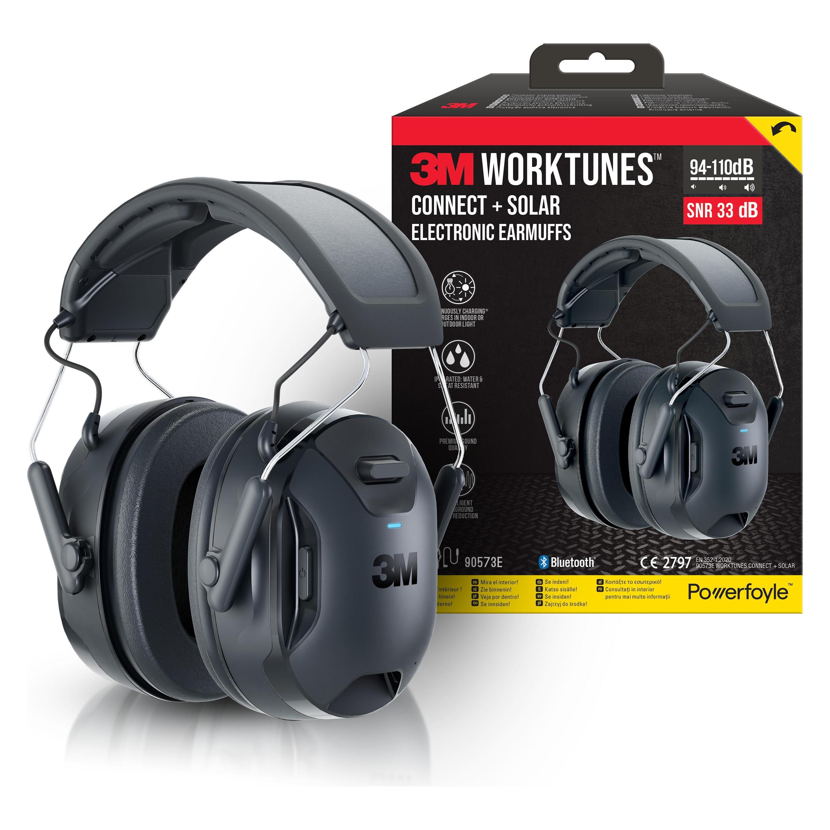 3M WorkTunes Connect Solar Kapselgehörschutz Bluetooth (1x) (7100374079)