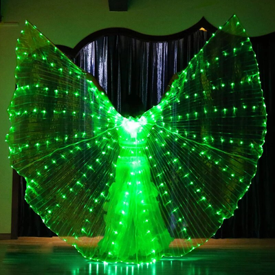 ForAllApparel LED Isis Wings Luminous Costume   Party & Festival Wear Green M (115 149cm)