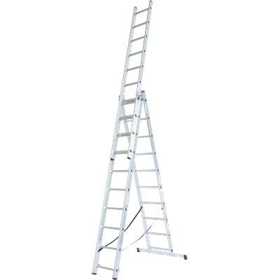Vielzweckleiter KRAUSE "CORDA", grau (aluminiumfarben), H:615cm, Aluminium, Leitern