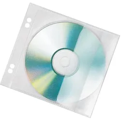 Veloflex CD/DVD Hüllen zum Abheften, PP-Folie, 100er Pack, transparent, Optische Medien Zubehör