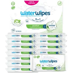 WaterWipes Feuchtigkeitsspendende Reinigungstücher (12 x 60 Stk.)