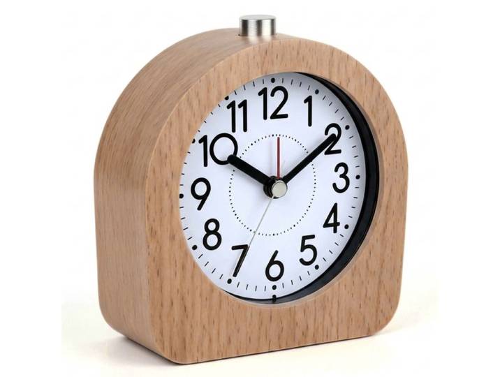 Relaxdays Analoger Wecker aus Holz