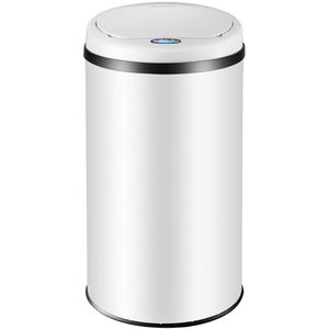 Monzana Mülleimer 109763, Sensor, weiß, aus Edelstahl, 50 Liter