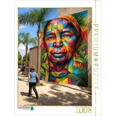 CALVENDO Puzzle Farbenfrohe Blicke - Mosaik Mural | 1000 Teile Lege-Größe 64x48cm Foto-Puzzle für glückliche Stunden