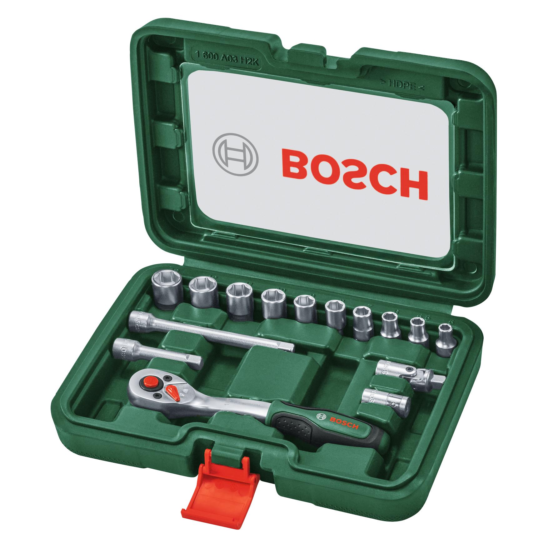 Bosch Zubehör 1/4" Ratschen Set, 15-tlg. (1/4") (1600A03EG1)