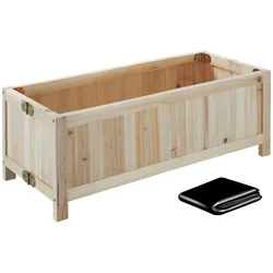 TecTake GmbH tectake Hochbeet Blomster, klappbar, 30l, inkl. Folie, 70x30x25cm 70 x 30 x 25 cm Braun