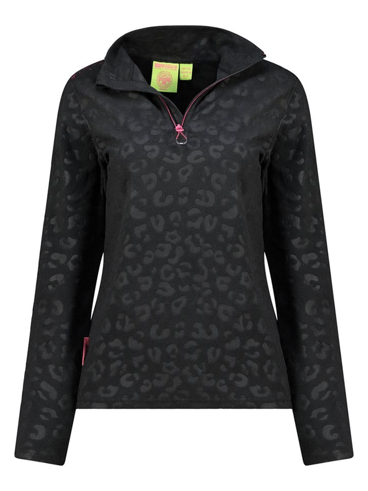 Geographical Norway Fleecepullover in Schwarz - M